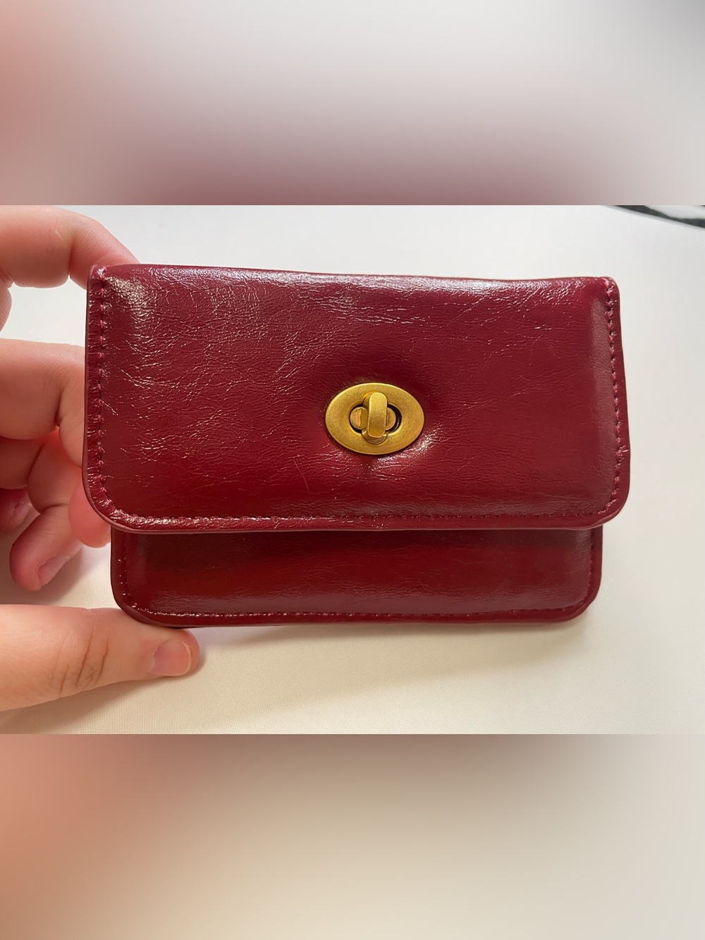 Vintage inspired faux Leather Wallet with Gold Hardware NWT